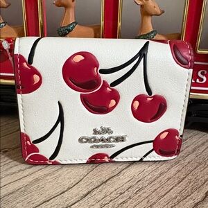 Coach Cherry Print Wallet on Chain